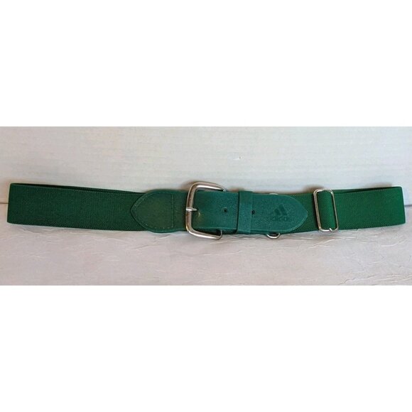 ADIDAS Womens Belt Sporty  Green Stretch Canvas Adjustable Retro Sz Small Preppy - Picture 13 of 15